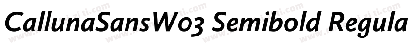 CallunaSansW03 Semibold Regular字体转换